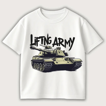 Lifting Army Oversized T-Shirt White – Steel Spirit