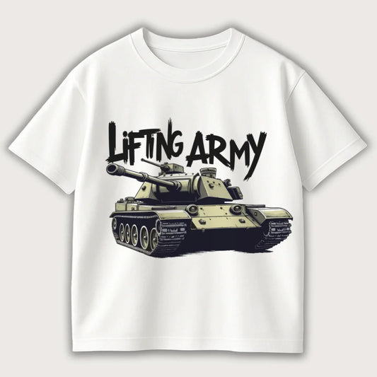 Lifting Army Oversized T-Shirt White – Steel Spirit