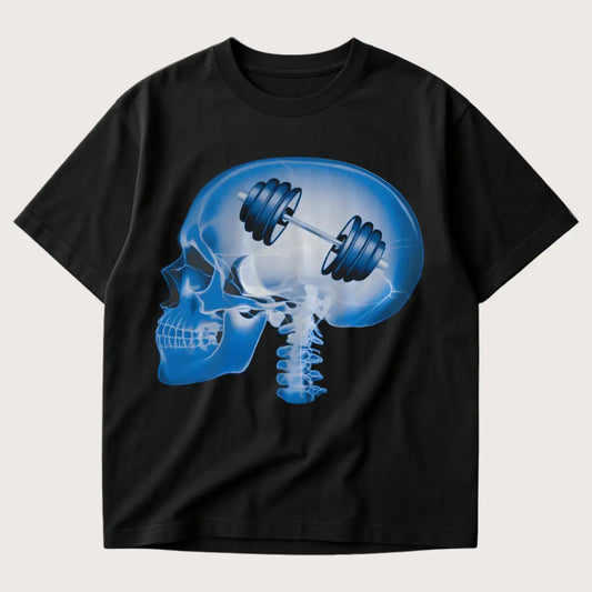 Mind Over Muscle Oversized T-Shirt Black - Steel Spirit 