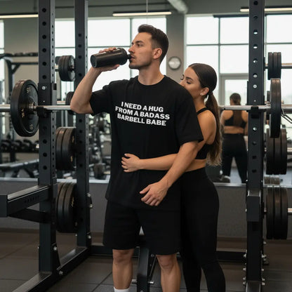 Need a Hug Oversized T-Shirt Gym Model - Steel Spirit