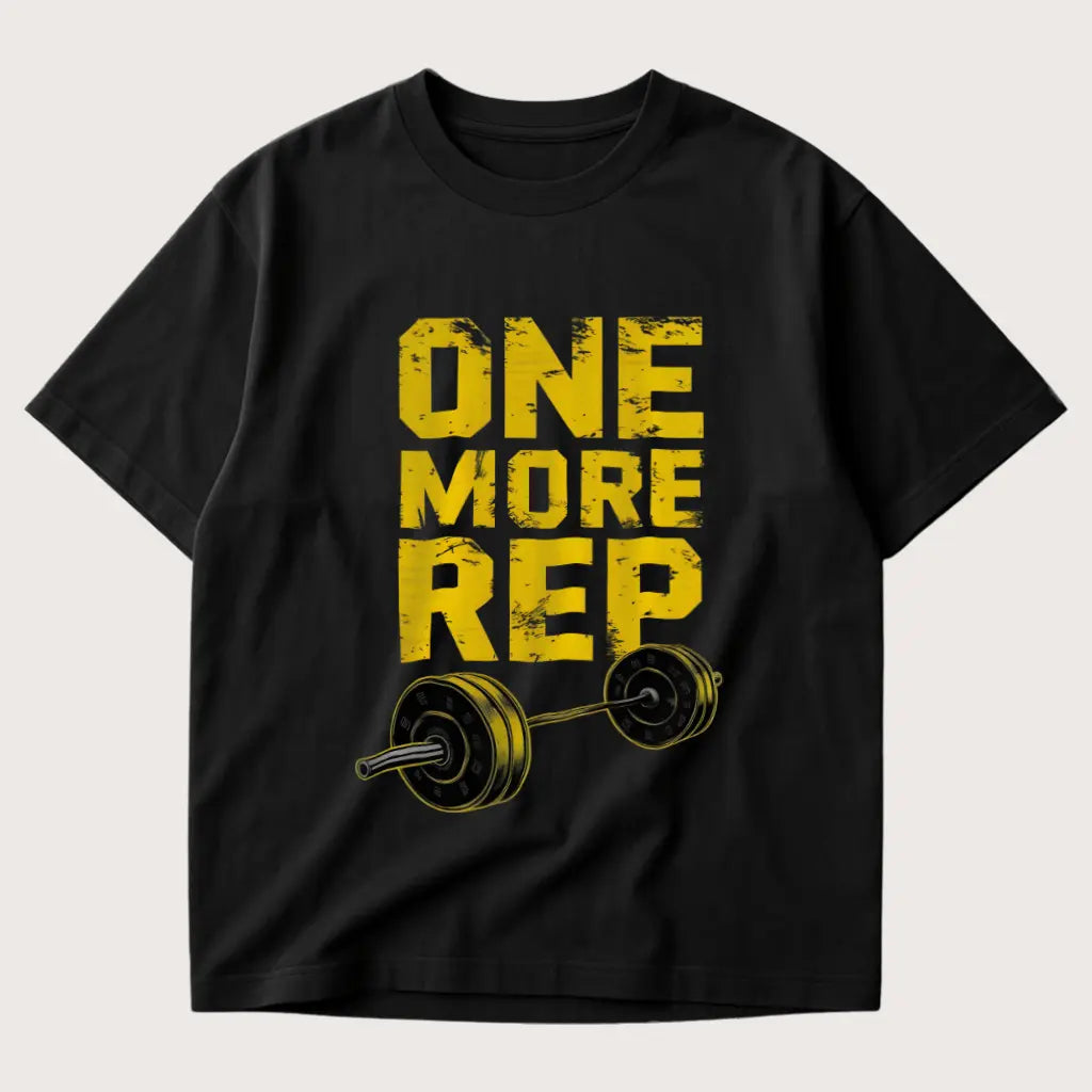One More Rep Oversized T-Shirt Black - Steel Spirit