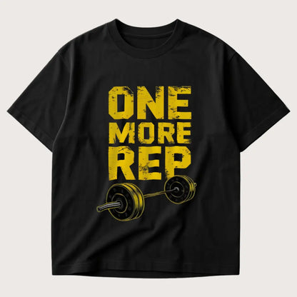 One More Rep Oversized T-Shirt Black - Steel Spirit