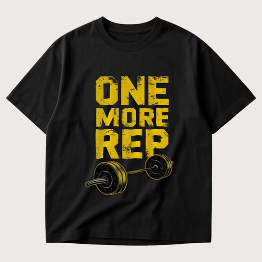 One More Rep Oversized T-Shirt Black - Steel Spirit