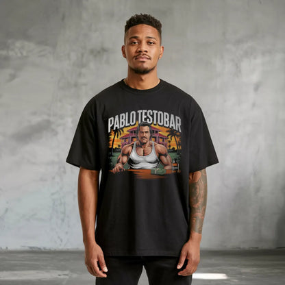 Pablo Testobar Oversized T-Shirt Black Male Model - Steel Spirit