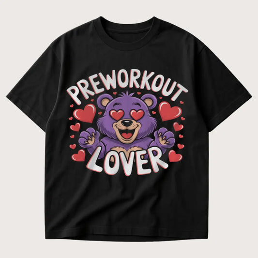 Preworkout Lover Oversized T-Shirt Black – Steel Spirit