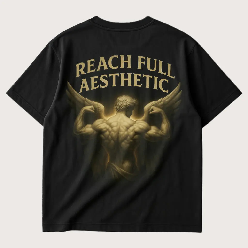 Reach Full Aesthetic (Backprint) Oversized T-Shirt Back - Steel Spirit 