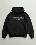 Stop Looking Oversized Hoodie Black - Steel Spirit 