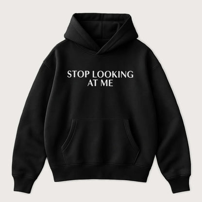 Stop Looking Oversized Hoodie Black - Steel Spirit 