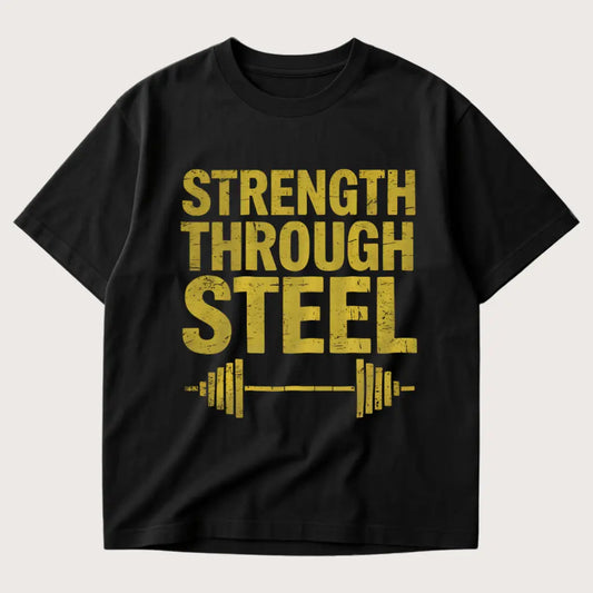 Strength Through Steel Oversized T-Shirt Black – Steel Spirit