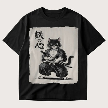 Tetsu No Kokoro Herz Aus Eisen Oversized T-Shirt Black – Steel Spirit