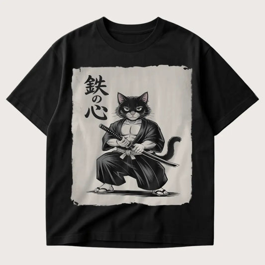 Tetsu No Kokoro Herz Aus Eisen Oversized T-Shirt Black – Steel Spirit