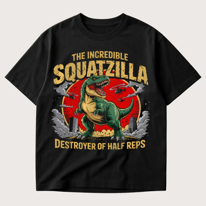 The Incredible Squatzilla Oversized T-Shirt Black – Steel Spirit