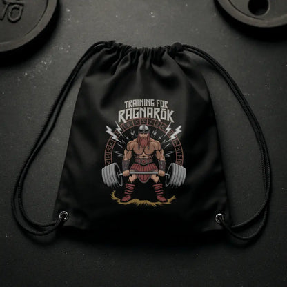 Training For Ragnarök Gym Bag Black Gym Floor - Steel Spirit