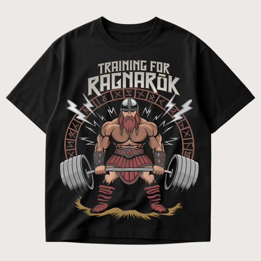 Training For Ragnarök Oversized T-Shirt Black - Steel Spirit