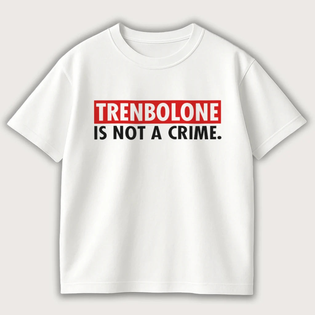 Tren is Not a Crime Oversized T-Shirt White - Steel Spirit