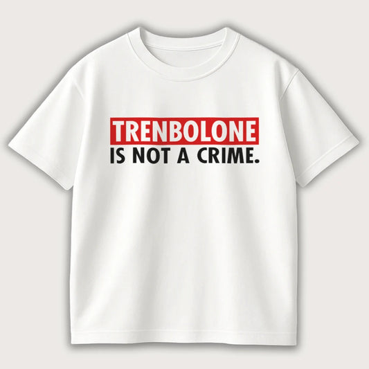 Tren is Not a Crime Oversized T-Shirt White - Steel Spirit