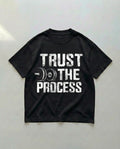 Trust The Process Oversized T-Shirt Black - Steel Spirit 