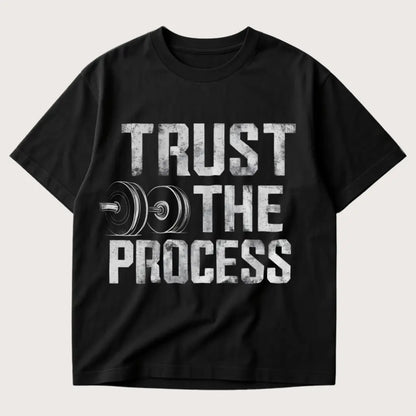 Trust The Process Oversized T-Shirt Black - Steel Spirit 