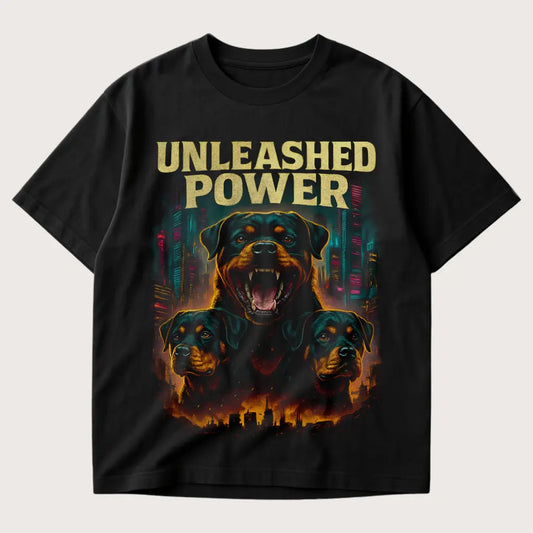 Unleashed Power Oversized T-Shirt Black - Steel Spirit 