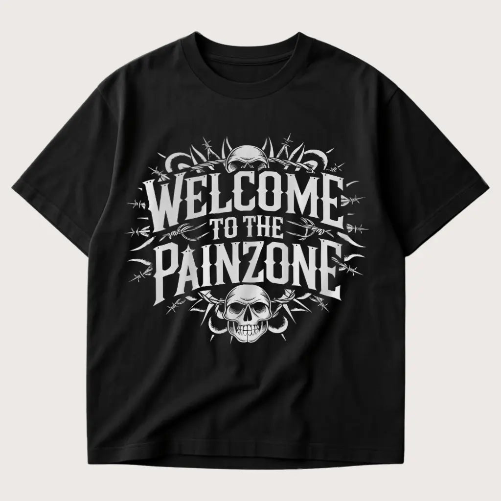 Welcome To The Painzone Oversized T-Shirt Black – Steel Spirit