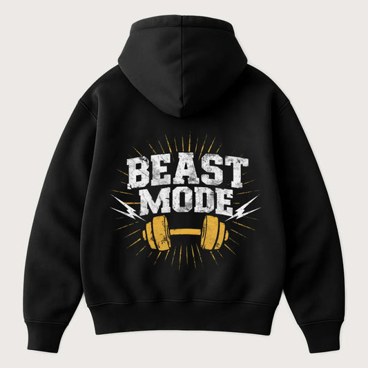 Beastmode (Backprint) Oversized Hoodie Black - Steel Spirit