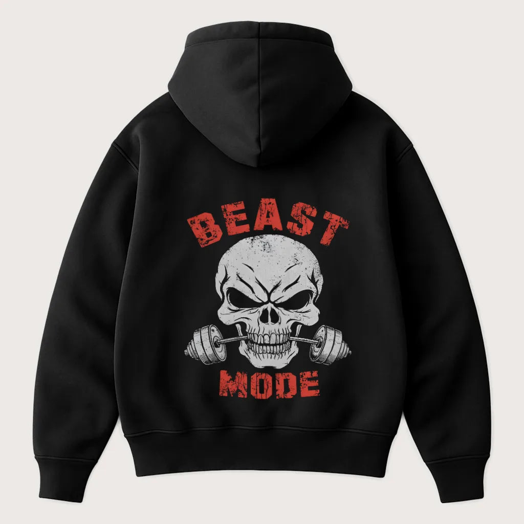 Beastmode Skull Oversized Hoodie Black – Steel Spirit