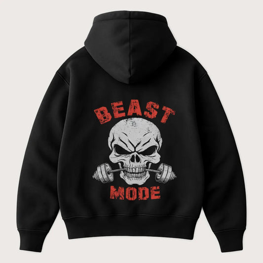 Beastmode Skull Oversized Hoodie Black – Steel Spirit