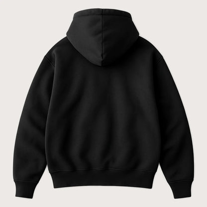 Black Oversized Hoodie - Steel Spirit