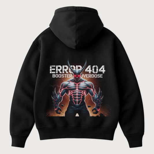 Error 404 Booster Oversized Hoodie Black – Steel Spirit