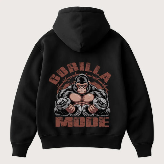 Gorilla Mode (Backprint) Oversized Hoodie Black – Steel Spirit