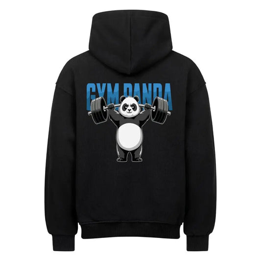 Gym Panda (Backprint) Oversized Hoodie Black – Steel Spirit