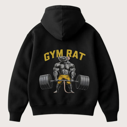 Gymrat (Backprint) Oversized Hoodie Black - Steel Spirit