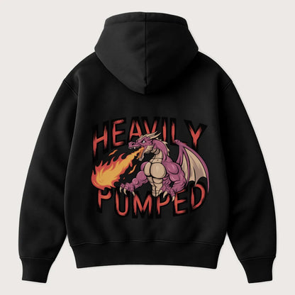 Heavily Pumped (Backprint) Oversized Hoodie Black - Steel Spirit