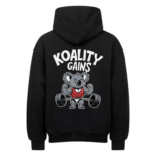 Koality Gains (Backprint) Oversized Hoodie Black – Steel Spirit