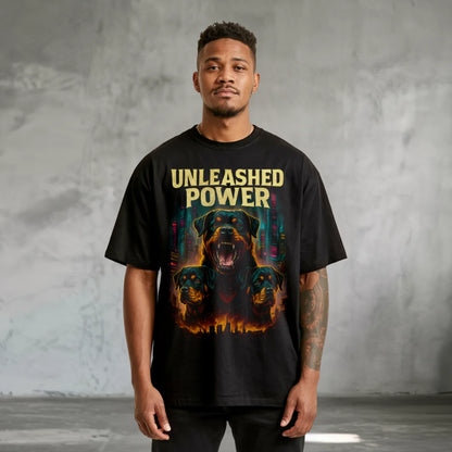 Unleashed Power Oversized T-Shirt Black - Steel Spirit 