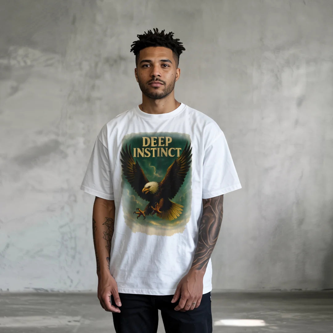 Deep Instinct Oversized Vintage T-Shirt White - Steel Spirit 