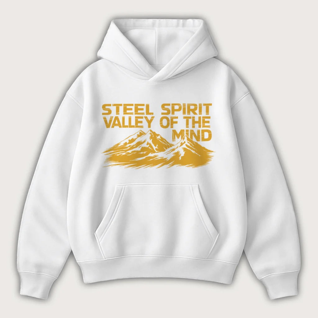 Steel Spirit - Valley Of The Mind Oversized Hoodie White - Steel Spirit