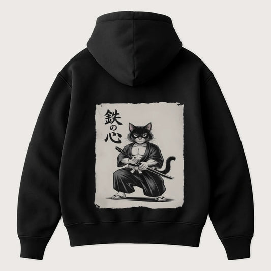 Tetsu No Kokoro Herz Aus Eisen Oversized Hoodie Black – Steel Spirit