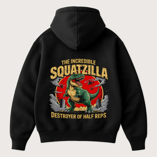 The Incredible Squatzilla (Backprint) Oversized Hoodie Black – Steel Spirit