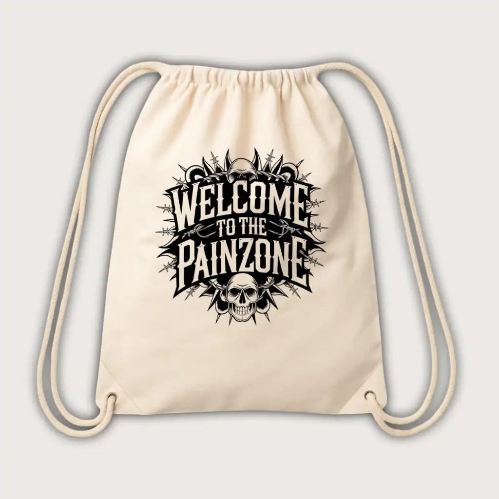 Welcome To The Painzone Gym Bag Natural – Steel Spirit