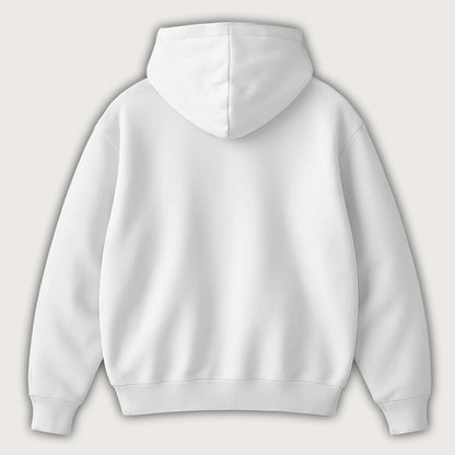 White Oversized Hoodie - Steel Spirit 